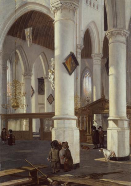 13 deWitte InterioroftheOudeKerk Delft 1650